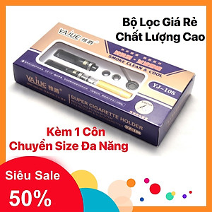 Bộ Đầu Lọc Thuốc L.á Cao Cấp, Đầu Gắn Kim Loại, Sử Dụng Lâu Dài, Tiện Lợi Nhỏ Gọn Tiện Lợi, Tặng Kèm Đầu Chuyển Loại Nhỏ Đa Năng