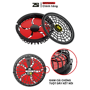 [GIÁ TỐT] Bộ Phụ Kiện Áo Điều Hòa ZASKY Nhật Bản, Bộ Phụ Kiện Áo Điều Hòa Quạt Gió, Bộ PIN Quạt Sạc Dây Cáp, PIN 50.000mAh-18V Bảo Hành 12 Tháng