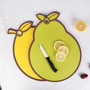 Thớt Nhựa Kháng Khuẩn Lock&Lock Anti-Bacterial - Hàng Chính Hãng, Bề Mặt Chống Trượt, Viền Silicon, Hình Dáng Ngộ Nghĩnh