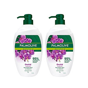Bộ 2 Sữa tắm Palmolive mịn màng quyến rũ 95% chiết xuất từ phong lan 1 Lít/ chai