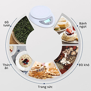 Cân Tiểu Ly Điện Tử Mini Nhà Bếp Cân Thực Phẩm Loại 5Kg Tiện Lợi Cân Tiểu Ly Điện Tử Nhà Bếp Mini Làm Bánh Đồ Ăn Nguyên Liệu Chính Xác Cao Tặng Kèm Pin