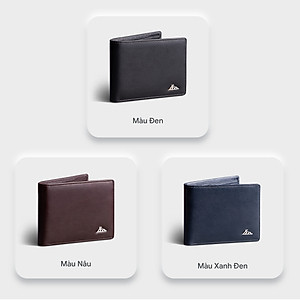 Ví nam da bò Lata ( Thời trang nam gấp 2 dáng ngang - Ví da thật LVN97 )