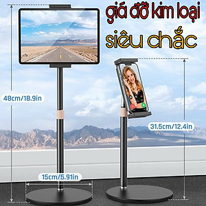 Giá Đỡ Điện Thoại Máy Tính Bảng Thông Minh S100 Kiêm Kệ Đỡ Cho Điện Thoại Đa Năng Chỉnh Được Chiều Cao - Hàng chính hãng