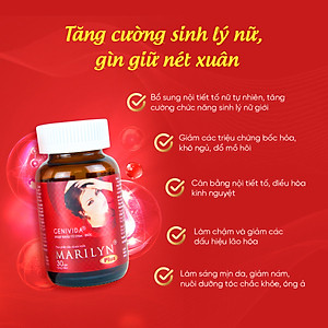 Liệu trình tăng nội tiết tố nữ Marilyn Plus Dân Khang giảm khô hạn tăng sinh lý nữ hộp 30 viên