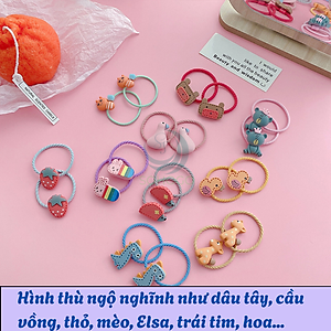 Túi Hộp Kéo 28 Chi Tiết Kẹp Tóc Dây Cột Tóc Làm Quà Tặng Dễ Thương Phụ Kiện Tóc Cho Nữ Và Bé Gái