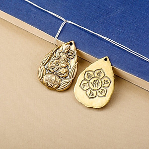 Dây chuyền mặt Phật Bản Mệnh hoa sen bằng đồng - MV02