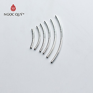 Charm bạc hình ống trơn dài - Ngọc Quý Gemstones