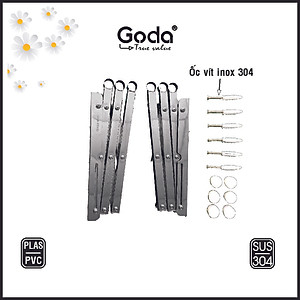 Giàn phơi xếp ống 22mm inox 304 thông minh cao cấp Goda loại 1.2 mét GD-141a