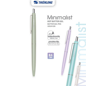 Combo 5/10/20 Bút gel B - Minimalist Butter Gel Thiên Long - Premium tip - Mực Xanh - Màu thân ngẫu nhiên