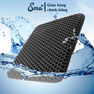 Đệm ngồi 3D Silicon EMA thế hệ 3 cao cấp - Cấu trúc tổ ong thông minh - Chống đau mỏi trĩ, xương cụt, thâm mông, xệ mông cho dân văn phòng, lái xe, sinh viên
