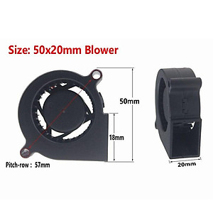 5 Pieces Gdstime 5cm DC 5V Blower Fan 50mm 50x50x20mm 5020s Turbine blower cooling fan Machine Equitment Exhaust 2Pin Cooler 5V