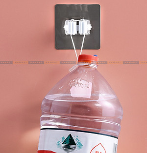 Móc Treo Chổi Dán Tường Hamart Kẹp Cây Lau Nhà Dính Siêu Chắc Chịu Lực Ánh Kim Cao Cấp BẢN LỚN 8x8