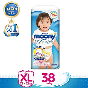 [Mã mới] Tã quần cao cấp Moony dành cho bé gái XL38