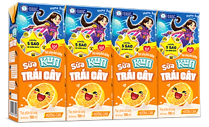 Thùng 48 Hộp Sữa Trái Cây Hương Cam KUN 180ml/hộp ( thẻ cào)