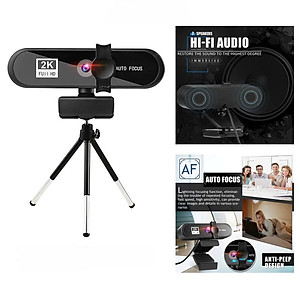 Webcam Cho Máy Tính PC Laptop 2K FullHD Kèm Mic Tích Hợp Micro To Rõ Cho Cuộc Gọi Video Call Zoom Góc Siêu Rộng New Chất Lượng Cao Để Live Stream Học Online Hàng Nhập Khẩu