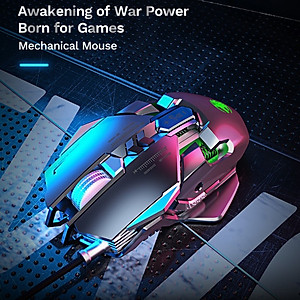 Chuột cơ gaming led RGB 6400DPI MK300 mechanical Gaming mouse Esport cho máy tính laptop hàng nhập khẩu