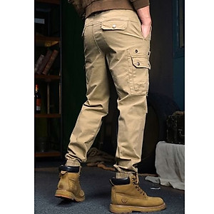 Quần Kaki túi hộp nam trung niên - Quần Jogger kaki vải dày dặn full size