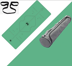 Thảm Yoga Cao Su Định Tuyến PU (Tặng kèm Túi đựng Thảm Và Dây Buộc Thảm)