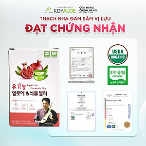 THẠCH COLLAGEN NHA ĐAM SÂM LỰU ĐỎ HỮU CƠ (hộp 10 gói) HỖ TRỢ ĐẸP DA