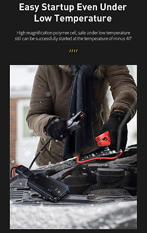 Bộ kích nổ ô tô, xe hơi kiêm pin sạc dự phòng nhãn hiệu Baseus cao cấp CRJS01-01 - Hàng Nhập Khẩu