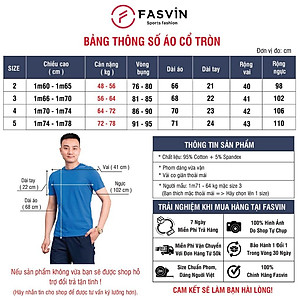 Áo thun thể thao nam Fasvin AHL23565.HN chất Nylon cao cấp vải mềm mịn thoáng mát thoải mái
