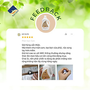 Nước rửa chén hữu cơ Bồ hòn hương Cam 4000ml thương hiệu Ecocare