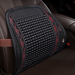 Tấm lót và ghế tựa lưng hạt gỗ có chống trựơt  xe ô tô 