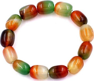 Vòng tay chuỗi hạt Lu Thống Thạch Anh Xanh Nâu Bầu 12mm x 16mm - hợp mệnh Mộc, mệnh Hỏa