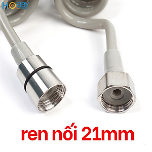 Dây sen lò xo cho vòi xịt toilet co giãn màu xám Hobby Home Decor SLX