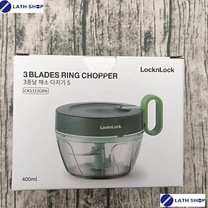 Dụng Cụ Băm Nhỏ Thực Phẩm, Xay Cắt Rau Củ, Nghiền Thịt Bằng Tay Lock&Lock Size S CKS-312GRN (400ml) 