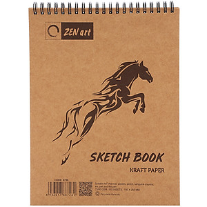 Sổ Lò Xo Vẽ Kraft 8726 - 190 x 250 60 Tờ DL80 - Giao Mẫu Ngẫu Nhiên