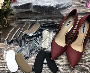 4 miếng lót gót giày vải êm chân, lót đệm gót