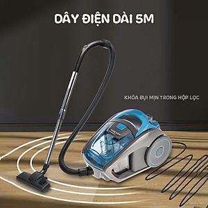 Máy hút bụi cầm tay gia đình SOKANY SK3372 công suất 2500W, dung tích 1,5L, hút mọi loại bụi trong nhà - HÀNG CHÍNH HÃNG - DELIYA