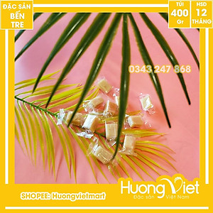 Đặc Sản Bến Tre - Kẹo Dừa Nguyên Chất Sữa Béo Ít Đường Du Thảo 400G, Kẹo Dừa Bến Tre, Kẹo Dừa Ít Ngọt