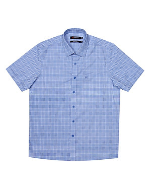 Áo sơ mi nam tay ngắn form suông vạt ngang Khatoco A1MN468T2-CNCR087-2409-N