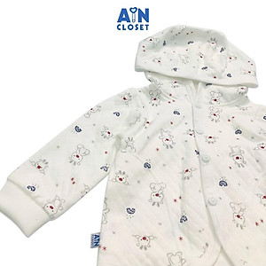 Bộ quần áo dài có nón unisex họa tiết Tuần lộc trắng trần bông - AICDBGX9E454 - AIN Closet