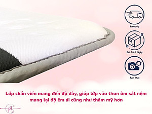 Nệm Cao Su Non Chần Viền Diamond Dày 3cm Kích Thước 80cm/1m/1m2/1m4/1m6/1m8 Đủ Size Tặng Kèm Ga Nệm