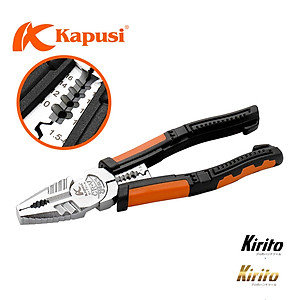 Kìm điện đa năng 8.5inch 215mm KAPUSI Japan, thép CR-V độ cứng cao lưỡi kìm sắc bén k8080