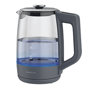 Ấm đun siêu tốc 5 mức nhiệt LocknLock Smart glow glass electric kettle 1.7L EJK276GRY - Hàng chính hãng