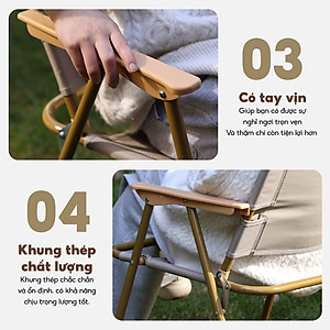 BG Ghế Xếp Gấp Gọn S11, S14 Khung Kim Loại , Dã Ngoại Picnic Câu Cá - Chất Liệu Vải Oxford Dày Dặn Thoáng Khí-Thiết Kế Tựa Lưng Ngồi Thư Giãn