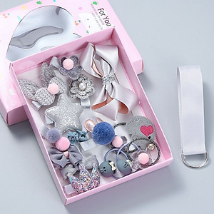 Sét phụ kiện buộc tóc cho bé 18 chi tiết