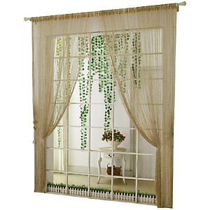 Mành, rèm cửa, vách ngăn phòng sợi kim tuyến lấp lánh bền đẹp trang trí nhà cửa, spa sang trọng R102