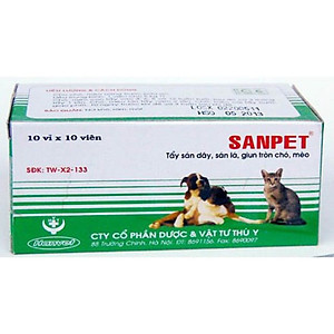 Tẩy Giun cho chó mèo Sanpet 