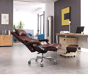 Ghế Giám Đốc Văn Phòng D439 Ngả Lưng kèm 2 Gối - Gác Chân - Siêu Êm - Phân Khúc Trung Lưu dành cho người đau lưng ngồi lâu.