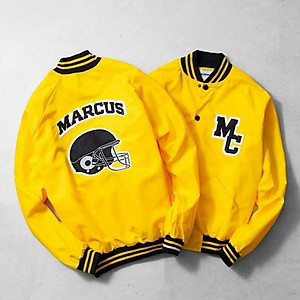 Áo Khoác Dù Hai Lớp Unisex, Áo Khoác Bomber MC Form Rộng 2 Màu Vàng Đen Nam Nữ Ulzzang, Labibi