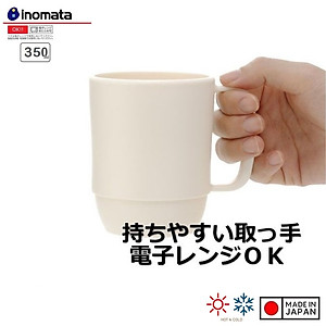 Combo Cốc nhựa uống nước Inomata cao cấp - Trắng ngà nội địa Nhật Bản