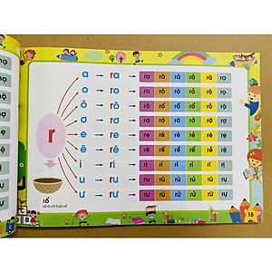 Sách - Tập đánh vần Tiếng Việt phiên bản mới nhất 2022- 124 Trang kèm file đọc và video hướng dẫn cách ghép vần