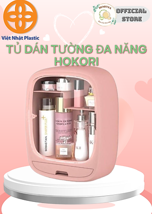 TỦ DÁN TƯỜNG ĐA NĂNG HOKORI - Tủ Mỹ Phẩm Treo Tường nhựa Việt Nhật