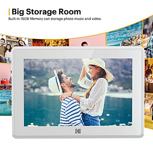 Khung ảnh chuyển động kỹ thuật số Kodak RCF-106H, màn hình 10 inch, độ phân giải 1280x800 pixels - Hàng chính hãng Kodak