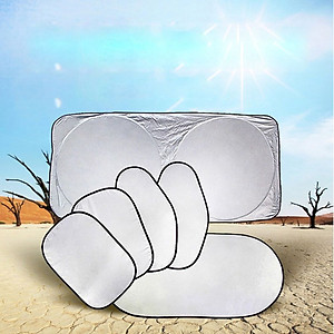 Bộ 6 tấm bạc che nắng phản quang ô tô, Bạt che nắng ô tô gấp gọn tiện lợi, ngăn tia UV nhập thái lan familydecor